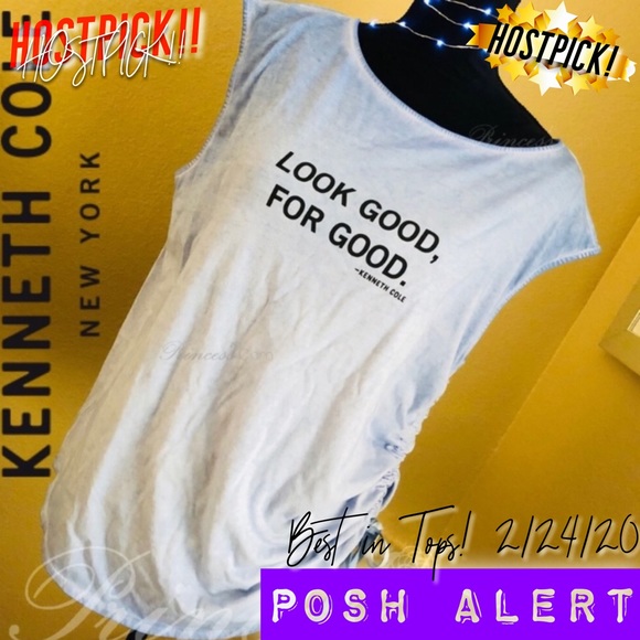Kenneth Cole Tops - 🤩Kenneth Cole 'Look Good For Good' Side-Tie Tee